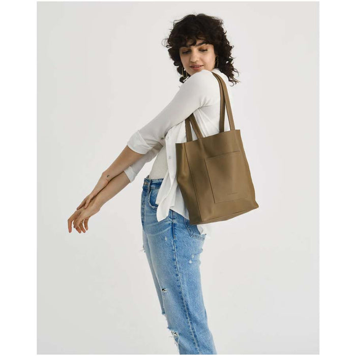 Stitch & Hide Leather Georgia Mini Tote Bag - Oak | Koop.co.nz