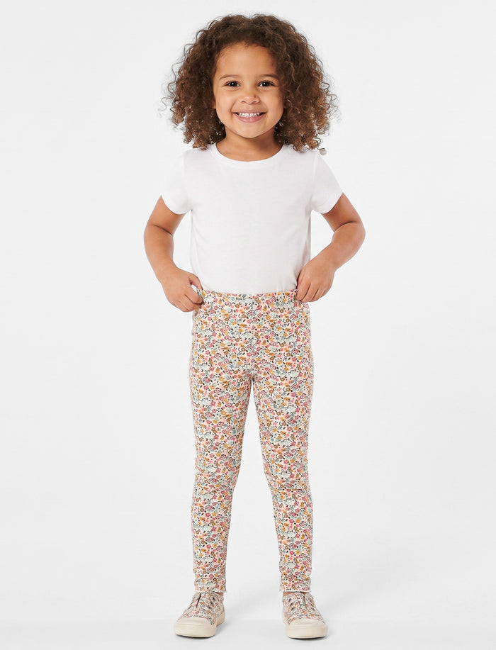 Legging à coupe ajustée fleuri pour fille