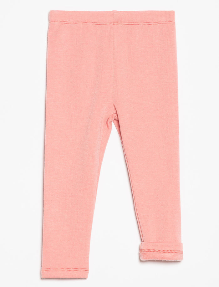 Legging long doublé en peluche