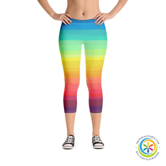 Life In Color Rainbow Capri Leggings-ShopImaginable.com