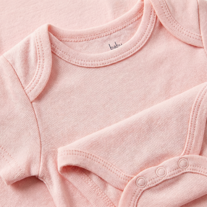 Light Pink Baby Bodysuit – 100% Cotton