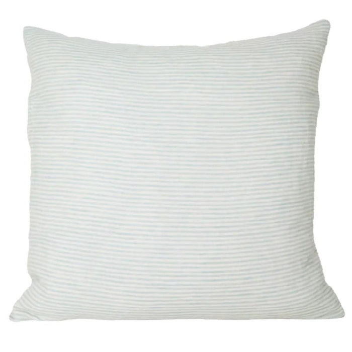 Raine & Humble Linen Stripe Cushion - Sky Grey (60cm) | Koop.co.nz