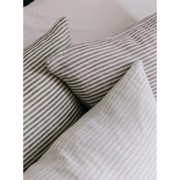 Raine & Humble Linen Stripe Cushion - Storm (60cm) | Koop.co.nz
