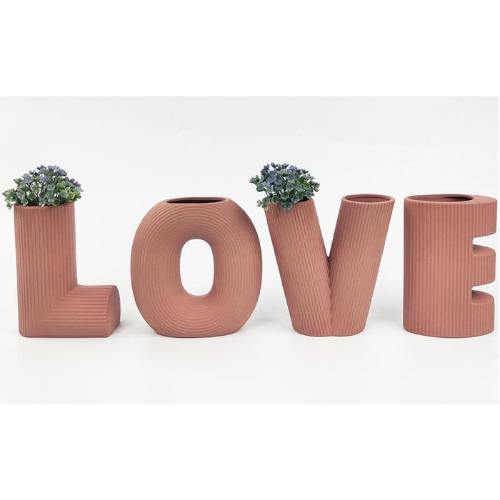 Urban Products LOVE Letter Vases - Pink | Koop.co.nz