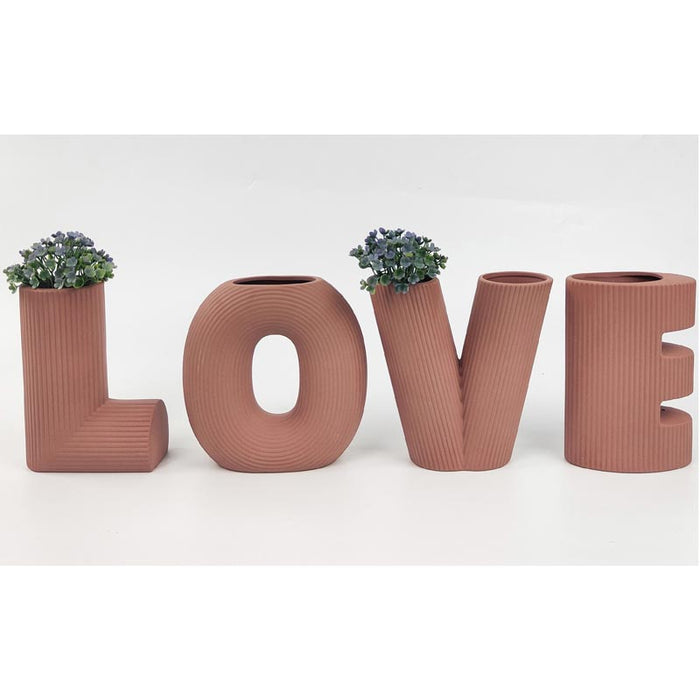 Urban Products LOVE Letter Vases - Pink | Koop.co.nz