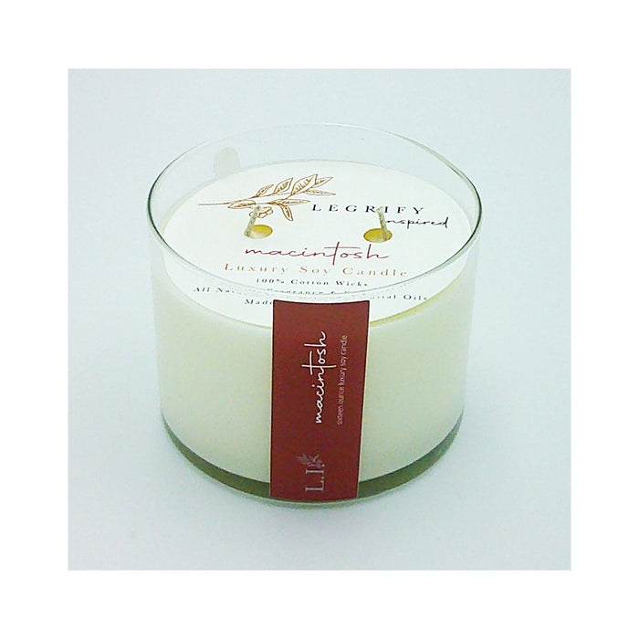 Macintosh Classic Glass 2 Wick Soy Candle