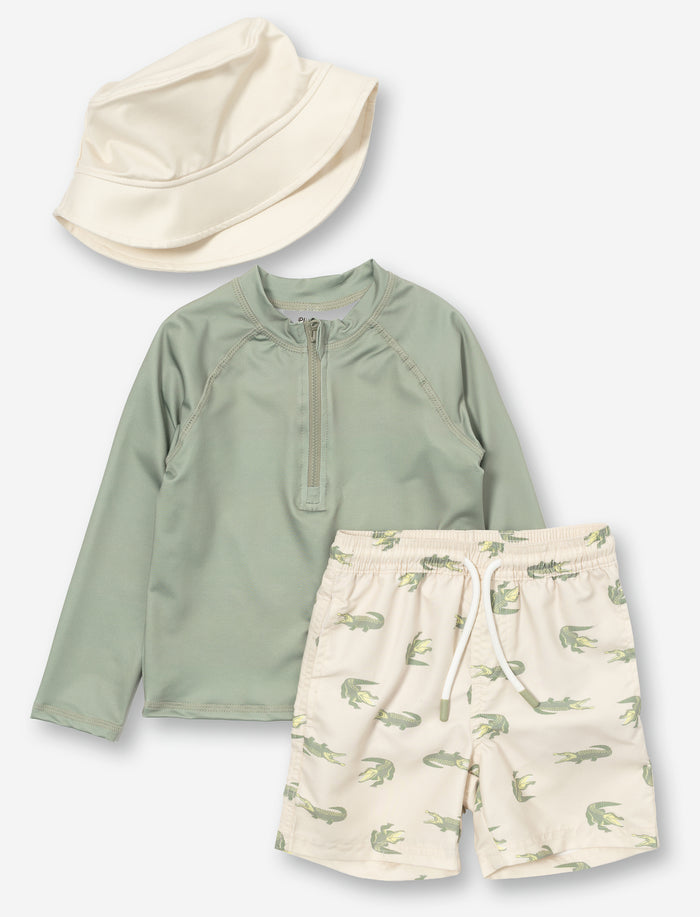Maillot 2 pièces avec chapeau assorti - petit garçon