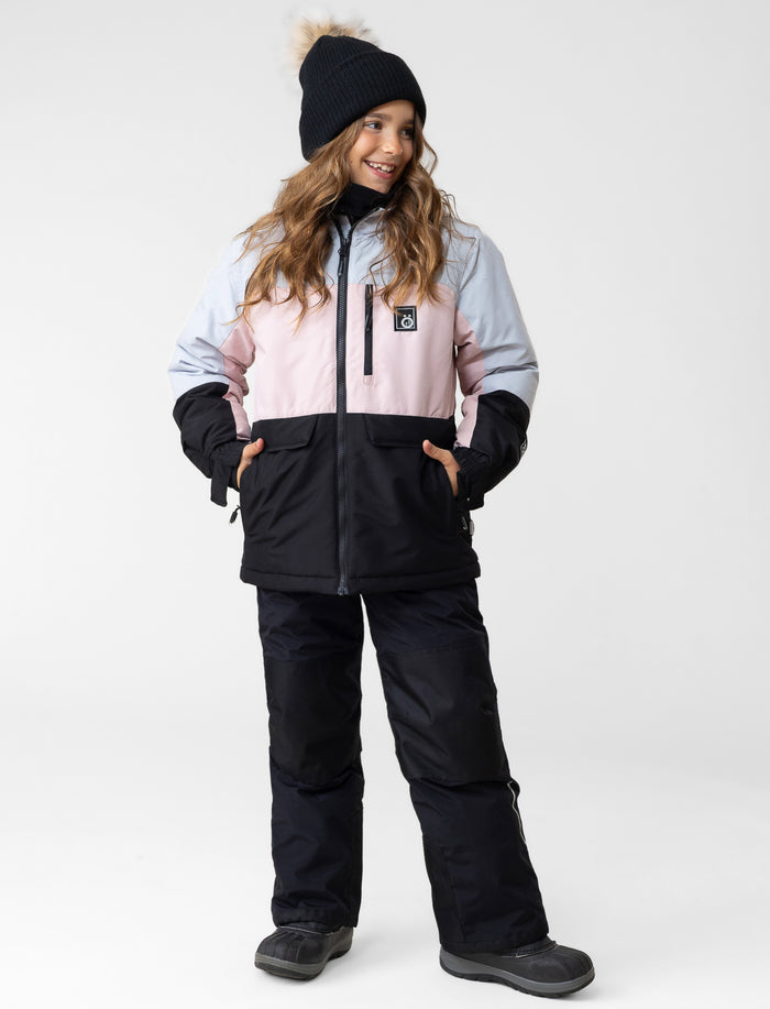 Manteau à blocs de couleurs pour ado fille