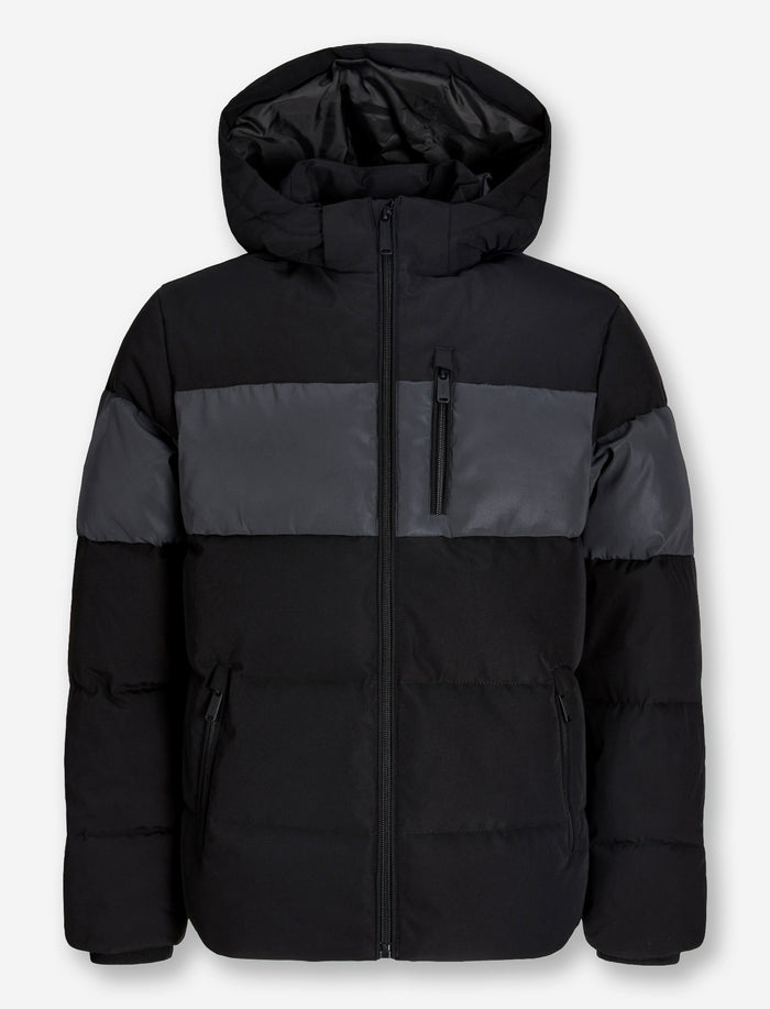 Manteau matelassé à bande réfléchissante pour ado garçon