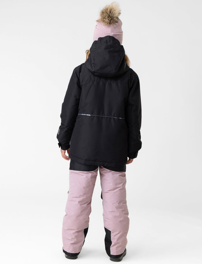 Manteau uni à capuchon pour ado fille
