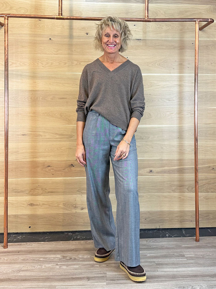 Marc Aurel Wide Leg Trousers Grey