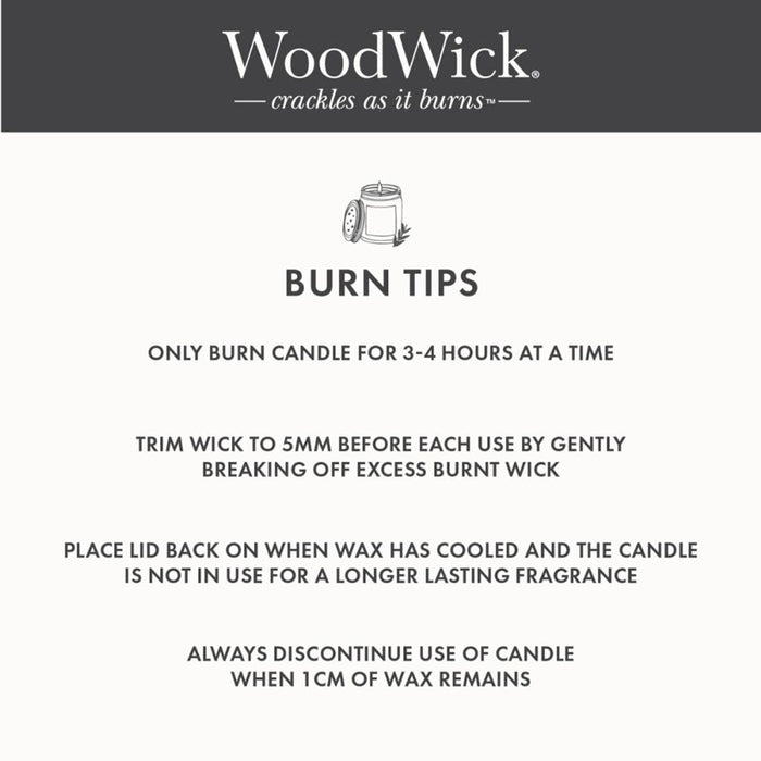 WoodWick Medium Soy Candle - Tonka & Almond Milk | Koop.co.nz