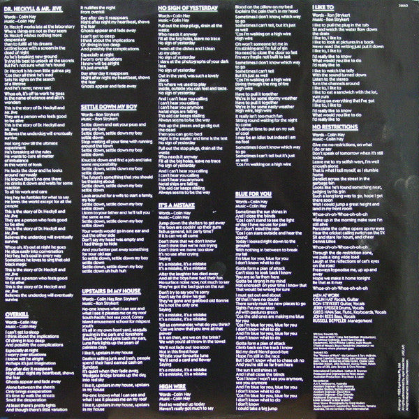 Men At Work - Cargo (LP) [US] 1st (Very Good Plus (VG+))