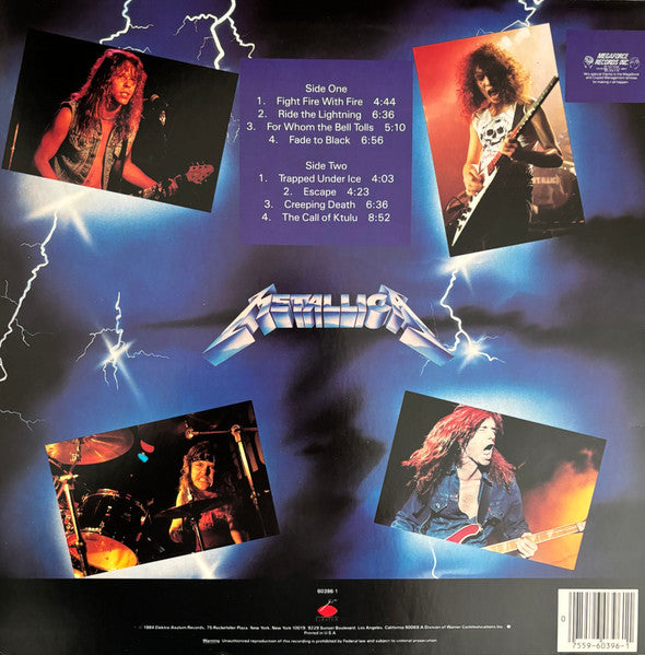 Metallica - Ride The Lightning (LP) [US] 1984 RP (Very Good Plus (VG+))