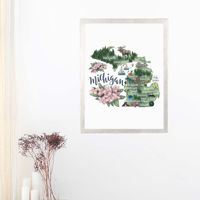 5"x7" / Art Print / Antique Silver