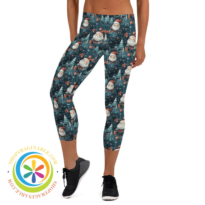 Midnight Santa Athleisure Capri Leggings Xs Leggings