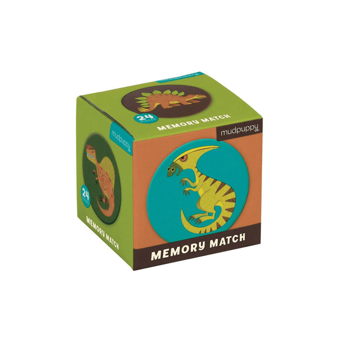 Mudpuppy Mini Memory Match – Mighty Dinosaurs (24pc) | Koop.co.nz