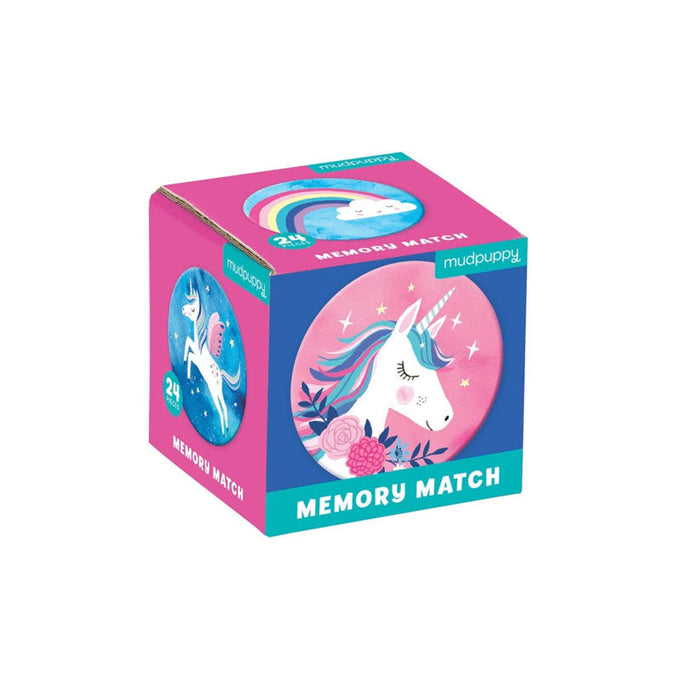 Mudpuppy Mini Memory Match – Unicorn Magic (24pc) | Koop.co.nz