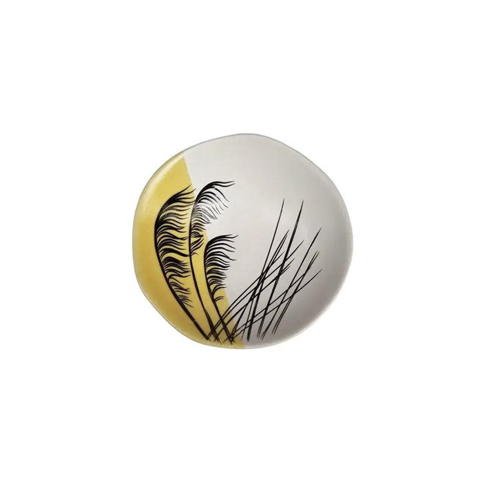 Jo Luping Mini Porcelain Toetoe Yellow Dipped Bowl (7cm) | Koop.co.nz