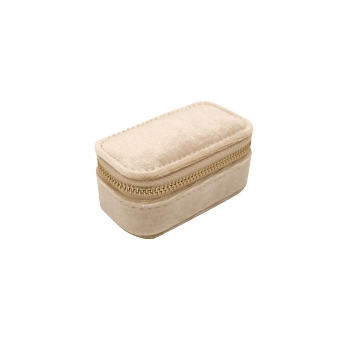 Le Forge Mini Velvet Jewellery Box - Beige | Koop.co.nz