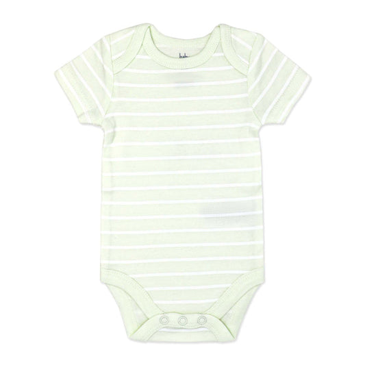 Mint Stripe Baby Bodysuit – 100% Cotton