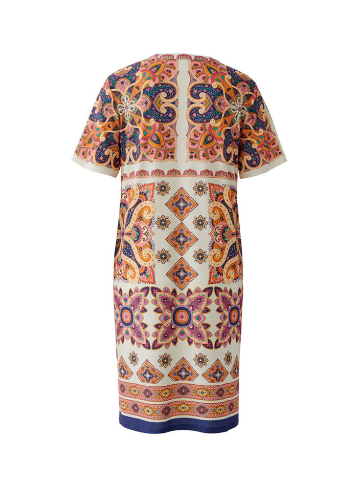 Miss Lagotte Printed Dress White & Yellow