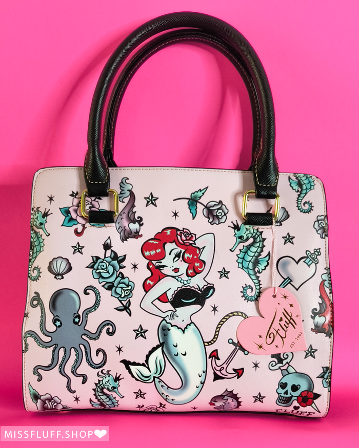 Molly Mermaid on Pink • Handbag