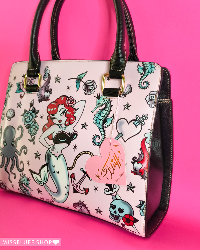 Molly Mermaid on Pink • Handbag