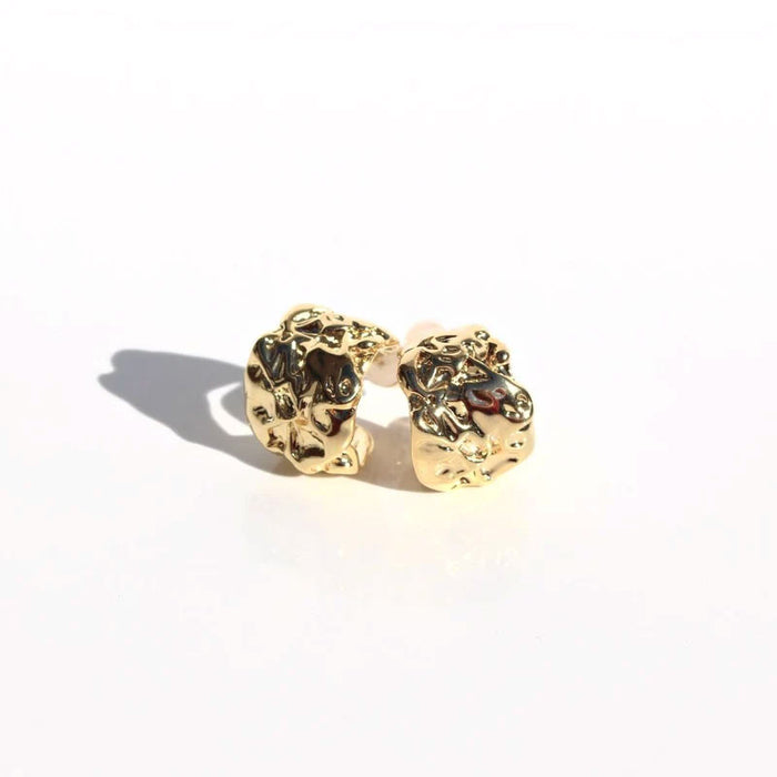 Queen Of The Foxes Molten Drop Gold Earrings | Koop.co.nz