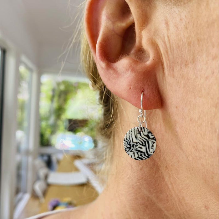 Twigg Mono Disc Earrings | Koop.co.nz