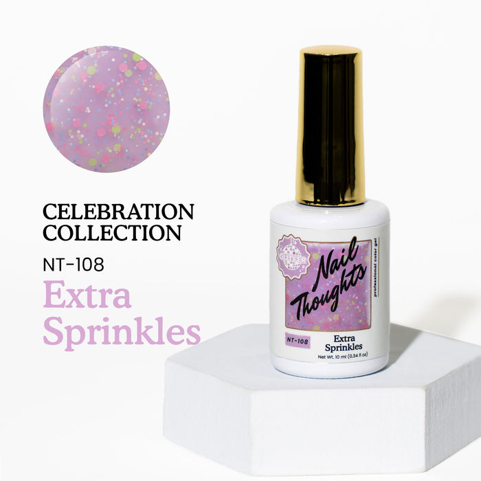 Nail Thoughts NT-108 Extra Sprinkles NT Color Bottle Nail Thoughts