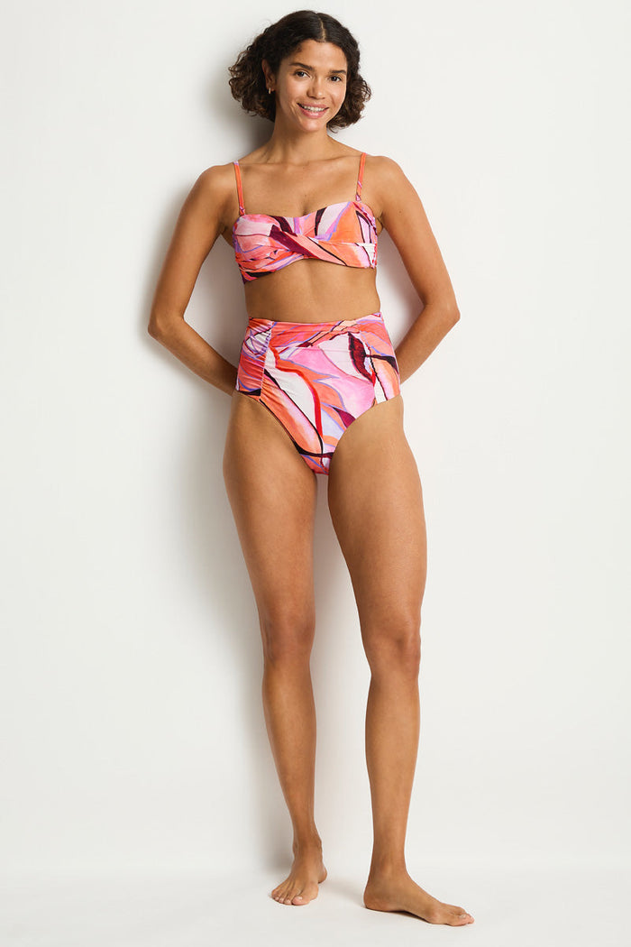 Neon Wave Super High Waist Gathered Pant