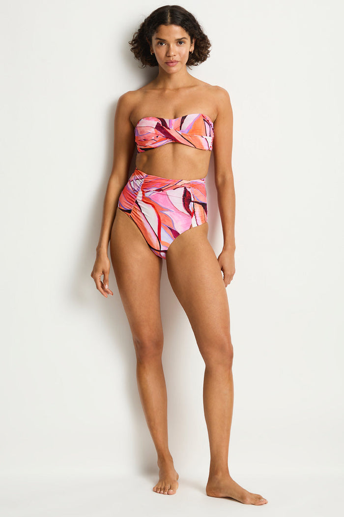 Neon Wave Twist Bandeau