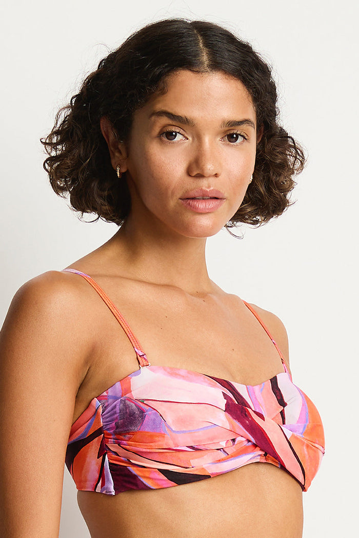Neon Wave Twist Bandeau