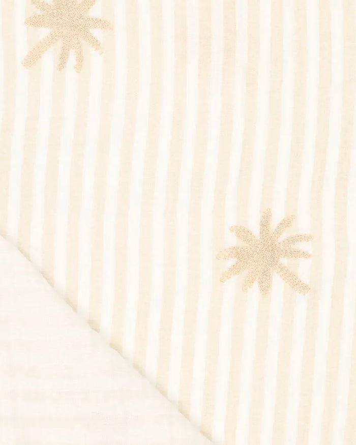 New Hooded Poncho Muslin | Summer Stripes Yellow