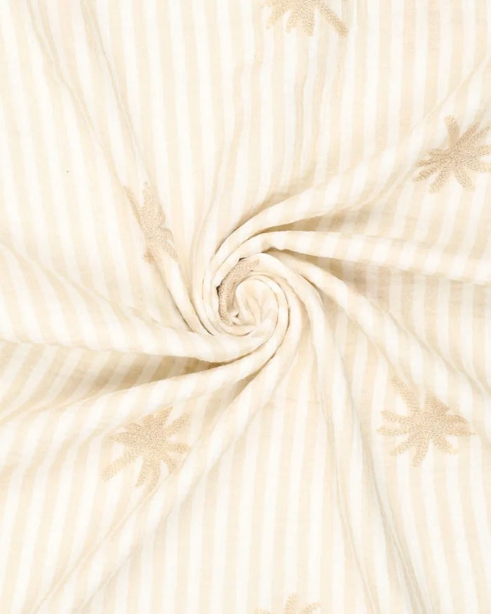 New Hooded Poncho Muslin | Summer Stripes Yellow