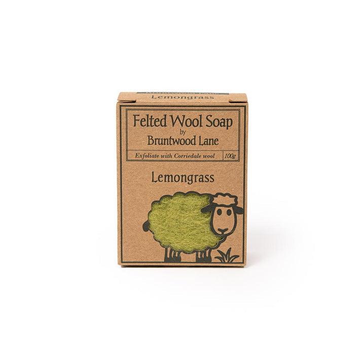 Bruntwood Lane NZ Made Felted Wool Soap - Lemongrass | Koop.co.nz