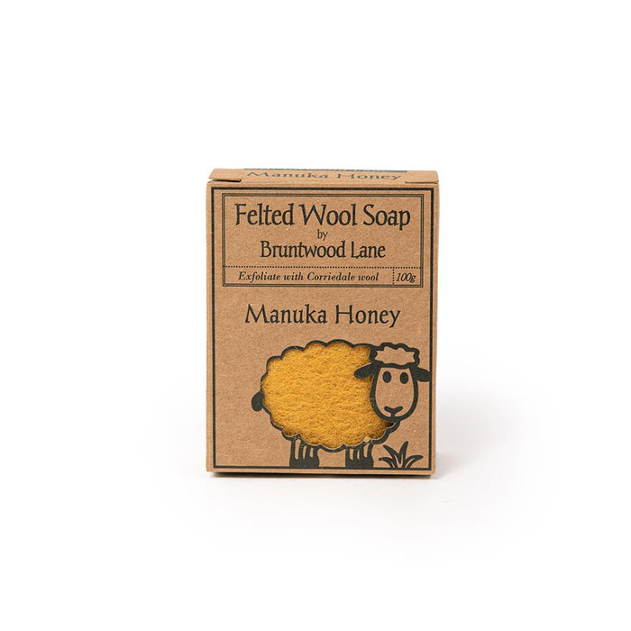 Bruntwood Lane NZ Made Felted Wool Soap - Manuka Honey | Koop.co.nz