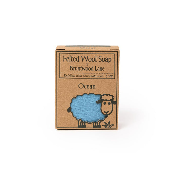 Bruntwood Lane NZ Made Felted Wool Soap - Ocean | Koop.co.nz