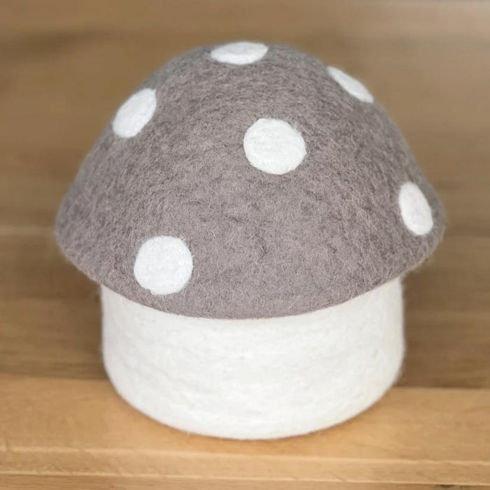 Sheepish Design NZ Wool Toadstool Storage Box - Medium Fawn | Koop.co.nz
