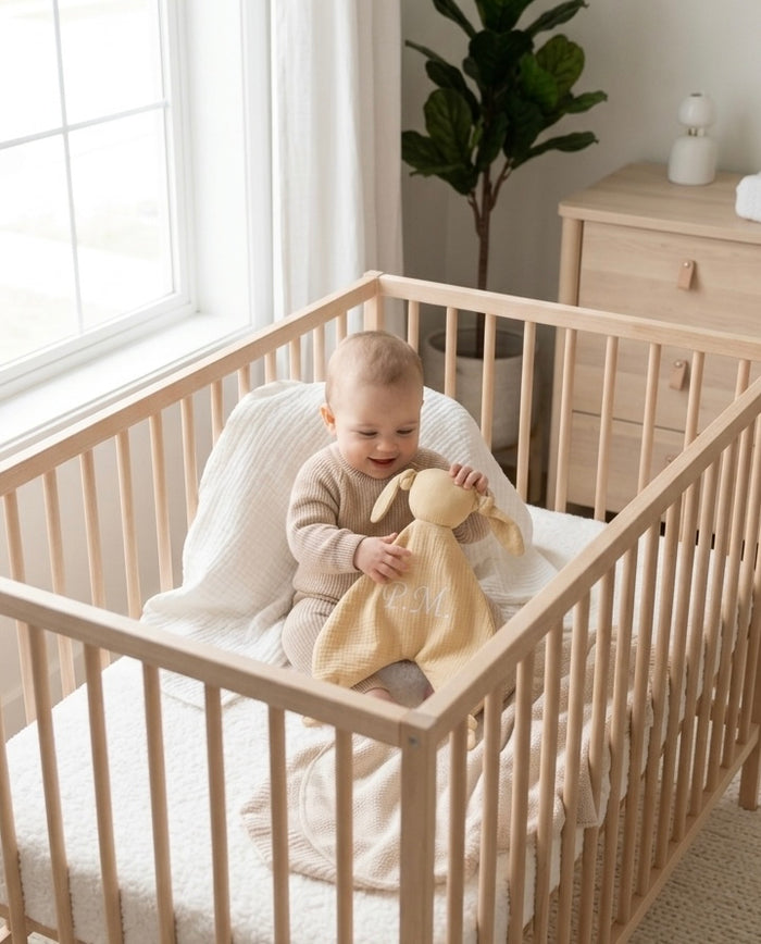 Order Muslin Toy Comforter Blanket with Name | Sunshine Pastel