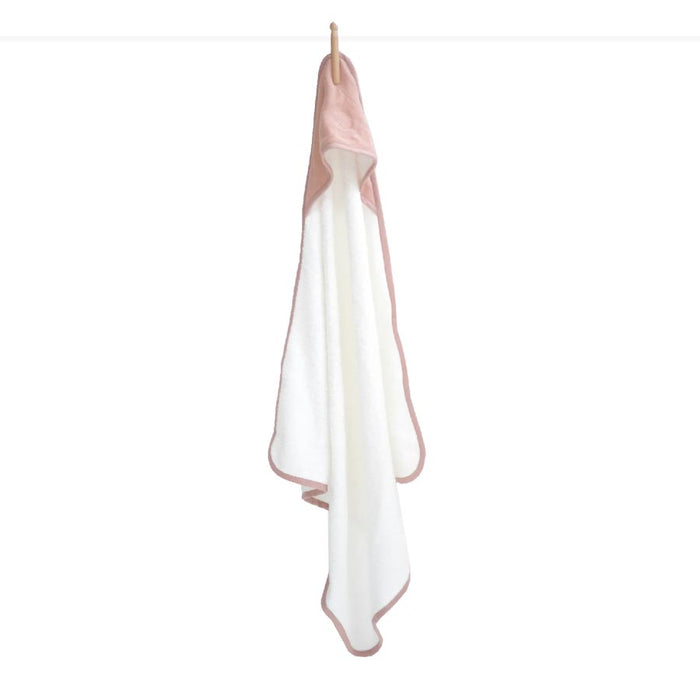 Burrow & Be Organic Cotton Baby Hooded Towel – Dusty Pink | Koop.co.nz
