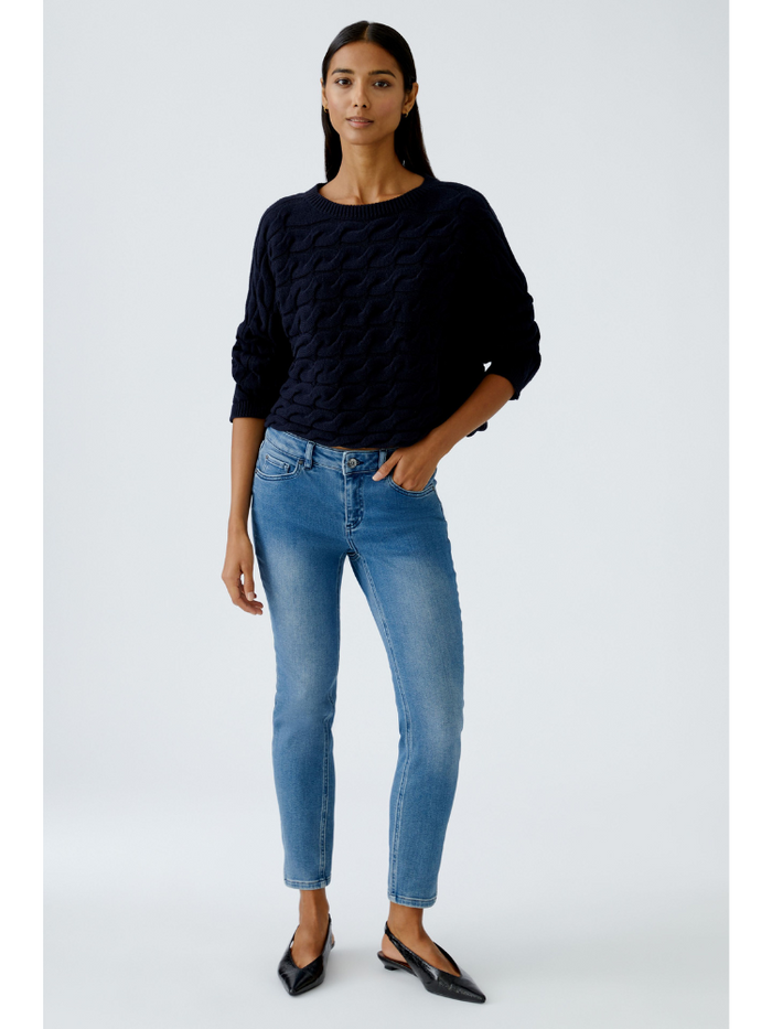 Oui Cable Knit Navy