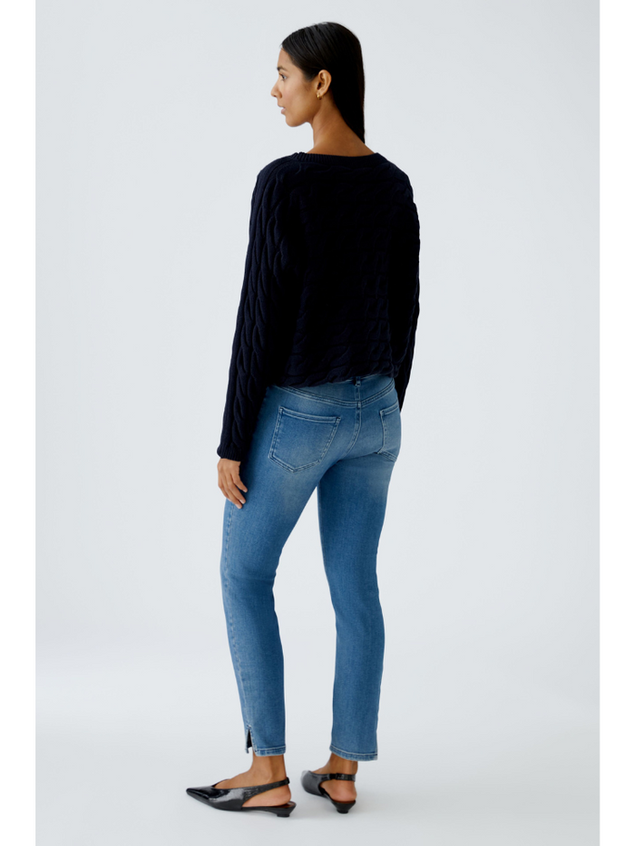 Oui Cable Knit Navy