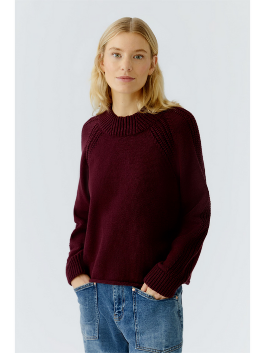Oui High Neck Knit Bramble Berry