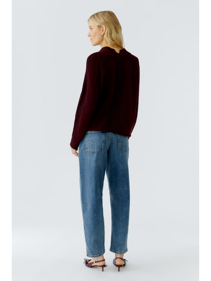 Oui High Neck Knit Bramble Berry