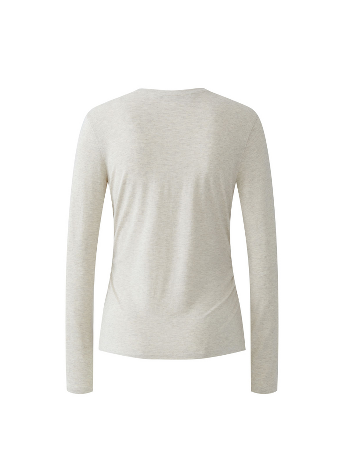 Oui Long Sleeve T-Shirt Beige