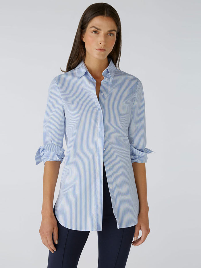 Oui Shirt Blue & White
