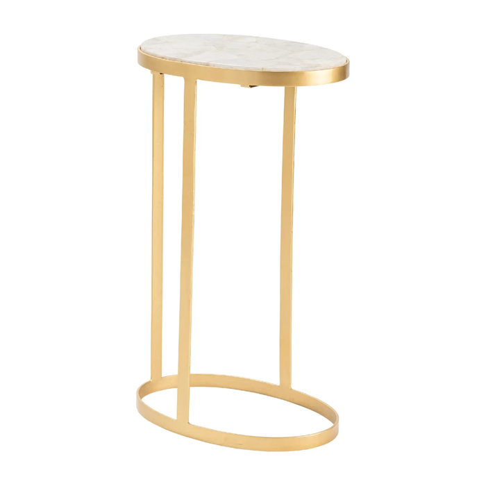 Oval Marble Accent Table