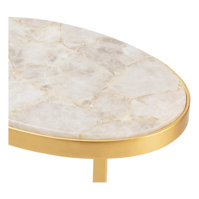 Oval Marble Accent Table